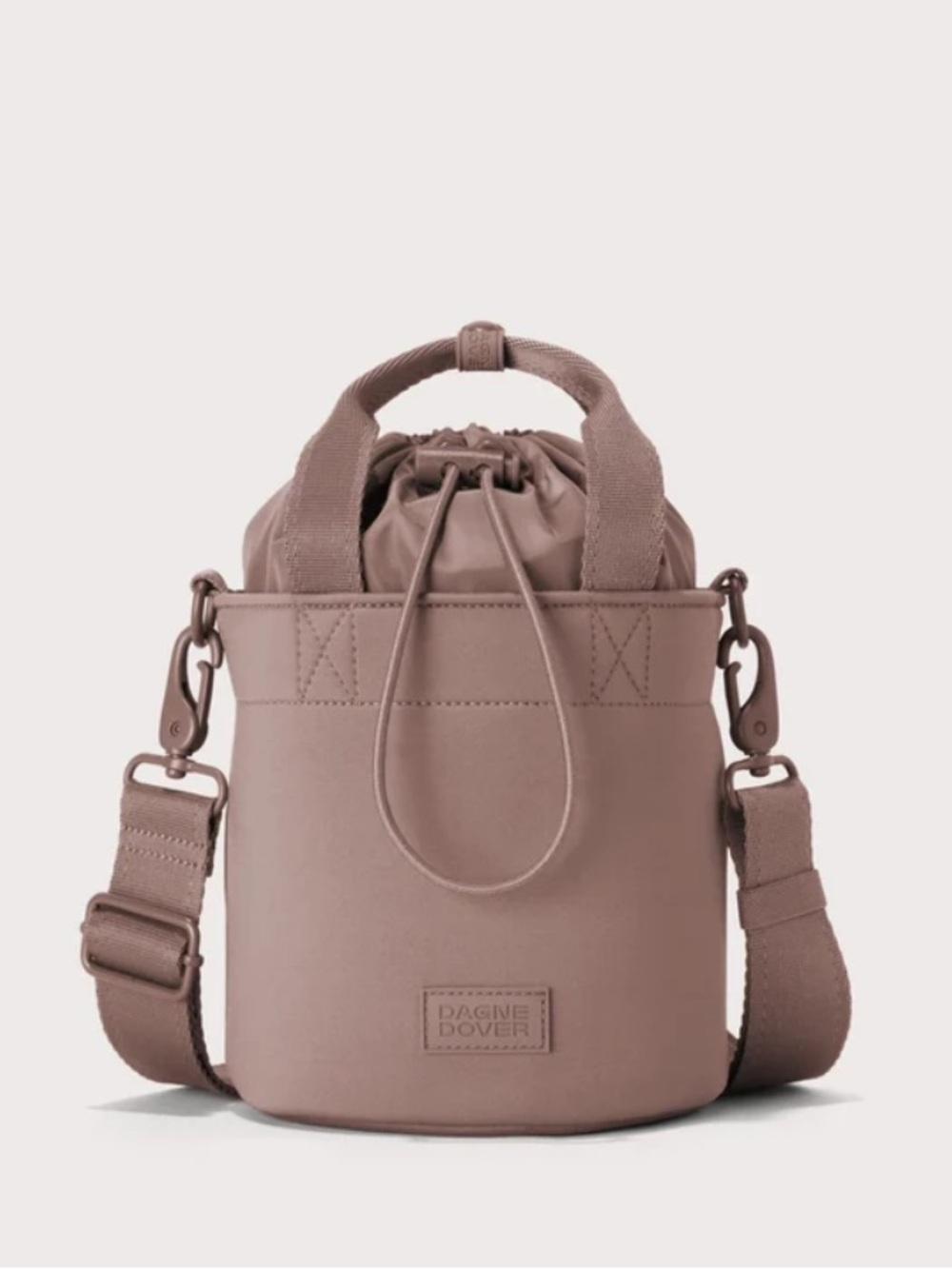 Dagne Dover | Nico neoprene bucket bag khaki/taupe